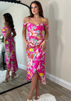 Girl In Mind Camila Wrap Over Maxi Dress, Pink Floral