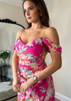Girl In Mind Camila Wrap Over Maxi Dress, Pink Floral