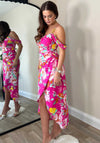 Girl In Mind Camila Wrap Over Maxi Dress, Pink Floral
