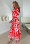 Girl in Mind Angela Maxi Shirt Dress, Red & White