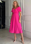 Girl in Mind Tamsin Wrap Style Midi Dress, Pink