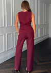 Girl in Mind Jo Tailored Trousers, Berry Red