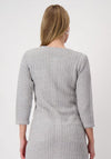 Monari Glittery Long Knit Coat, Gray