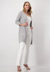 Monari Glittery Long Knit Coat, Gray