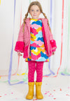 Agatha Ruiz De La Prada Print Frill Hem Dress and Tights Set, Multi