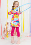 Agatha Ruiz De La Prada Print Frill Hem Dress and Tights Set, Multi
