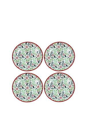 Peggy Wilkins Graceful Porcelain Dinner Plates, Set of 4