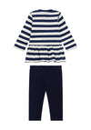 Guess Baby Girl Stripe Top and Legging Set, Navy