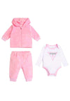 Guess Baby Girl 3 Piece Take Me Home Set, Pink