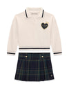 Guess Mini Girl Sweater and Skirt Set, Cream
