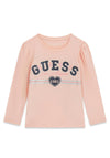 Guess Mini Girl Long Sleeve Top, Pink