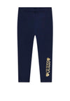 Guess Mini Girl Foil Heart Logo Legging, Navy