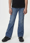 Guess Older Girl Embellished Flare Denim Jean, Blue