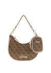 Guess Girl 4G logo Crescent Crossbody Bag, Brown