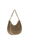 Guess Girl 4G logo Crescent Crossbody Bag, Brown