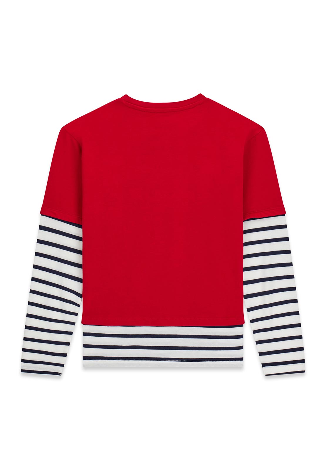 Guess Older Girl Boxy Long Sleeve Top, Red
