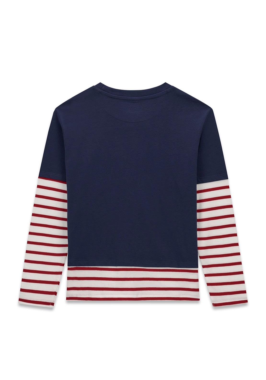 Guess Older Girl Boxy Long Sleeve Top, Navy
