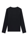 Guess Older Girl Long Sleeve Logo Top, Black