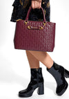Guess Aveta Medium Satchel Bag, Merlot