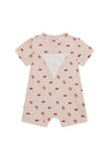 Guess Baby Girl Cherry Short Sleeve Romper, Pink