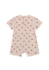 Guess Baby Girl Cherry Short Sleeve Romper, Pink
