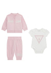Guess Baby Girl 3 Piece Tracksuit, Pink