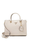 Guess Brynlee Crosshatch Satchel Bag, Stone