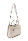 Guess Brynlee Crosshatch Satchel Bag, Stone