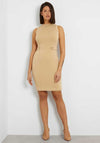 Guess Scuba Bodycon Knee Length Dress, Beige
