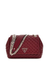 Guess Eco Rianee Quilted Crossbody Bag, Burgundy Red