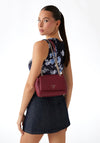 Guess Eco Rianee Quilted Crossbody Bag, Burgundy Red