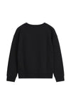 Guess Rhinestones Detail Heart Sweatshirt, Black