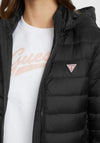 Guess Womens Quilted Short Jacket, Black