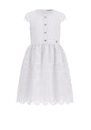 Guess Older Girl Short Sleeve Lace Dress, White