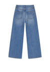 Guess Older Girl Rhinestones Wide Leg Jean, Blue