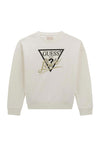 Guess Older Girl Long Sleeve Sweater, Off White
