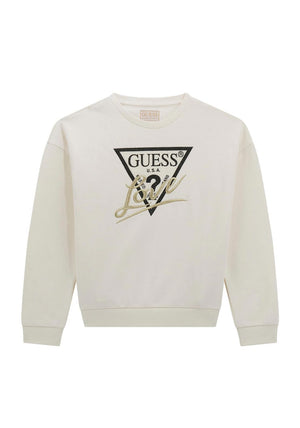 Guess Older Girl Long Sleeve Sweater, Off White