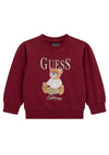 Guess Mini Girl Teddy Long Sleeve Sweater, Wine