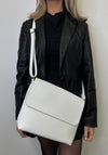 Zen Collection Pebbled Shoulder Bag, White