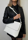 Zen Collection Pebbled Shoulder Bag, White