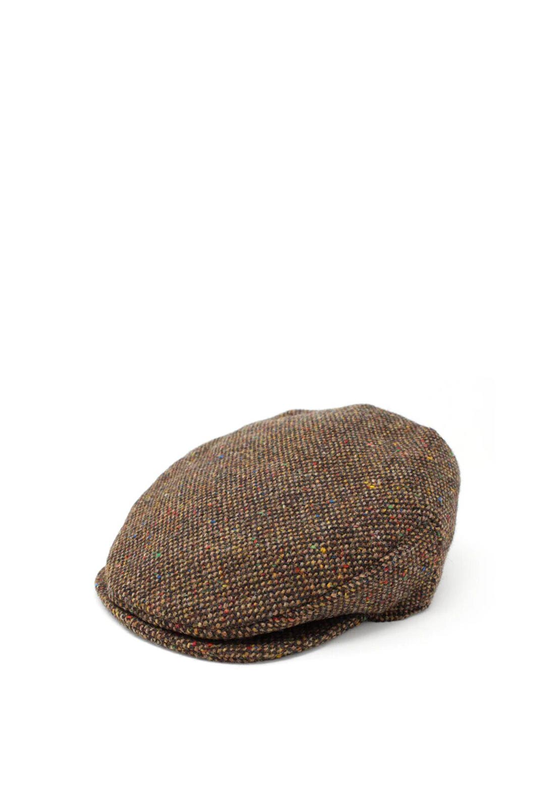 Hanna Hats Vintage Fleck Tweed Cap, Brown