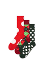 Happy Socks 3 Pair Socks Holiday Classics Gift Box, Red Multi UK7.5-11.5
