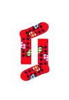 Happy Socks Tartan Hearts Socks Bauble Gift Box, Red Multi UK7.5-11.5