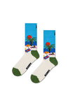 Happy Socks Beach Socks, Beige Multi