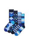 HAPPY SOCKS 4 PACK NAVY SOCKS GIFT SET