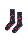 Happy Socks Cherry Socks, Navy Multi