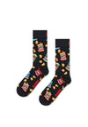 Happy Socks Crisps Bag Socks, Black Multi