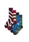 Happy Socks New Vintage 4 Pair Socks Gift Set, Blue Multi
