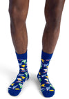 Happy Socks Number One Dad Socks, Blue Multi