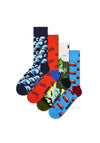 Happy Socks Out and About 4 Pair Socks Gift Set, Green Multi